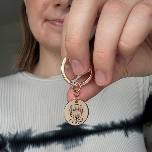 Εξατομικευμένο μπρελόκ με πρόσωπο κατοικίδιου