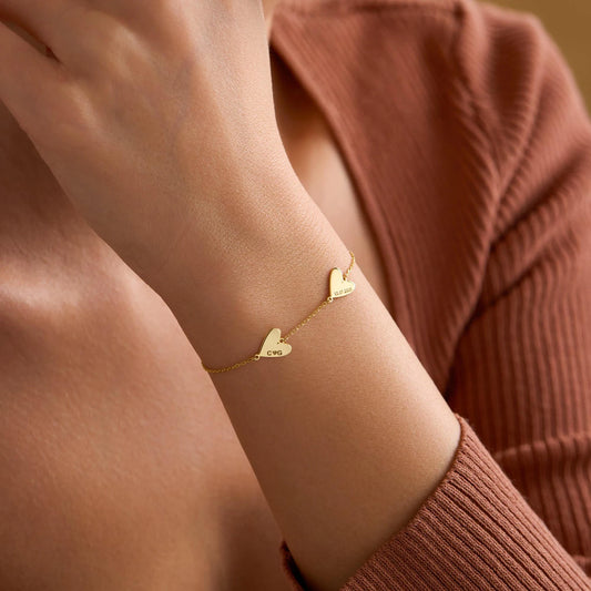Εξατομικευμένο βραχιόλι με χαραγμένη καρδιά